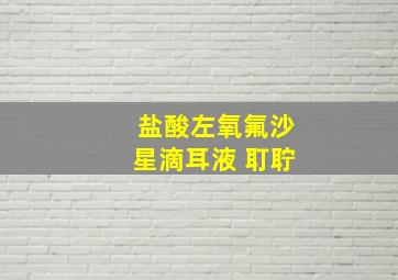 盐酸左氧氟沙星滴耳液 耵聍